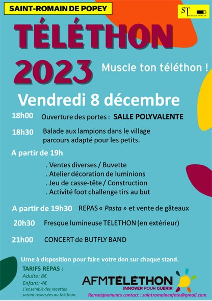 Téléthon 2023 St Romain de Popey