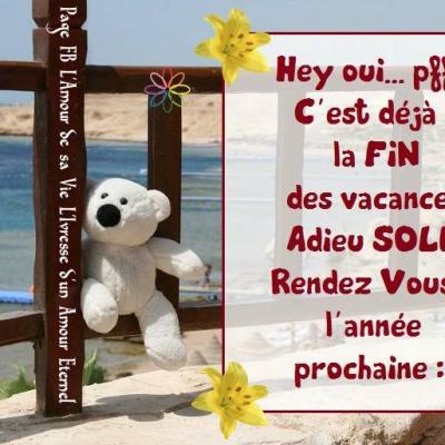 Les vacances sont finies
