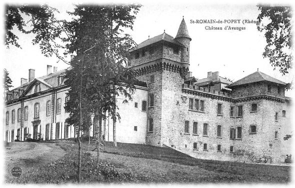 Carte postal château d'Avauges