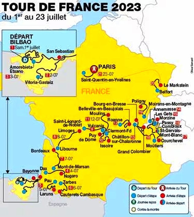 2023 Circuit du Tour de France 3 404 km