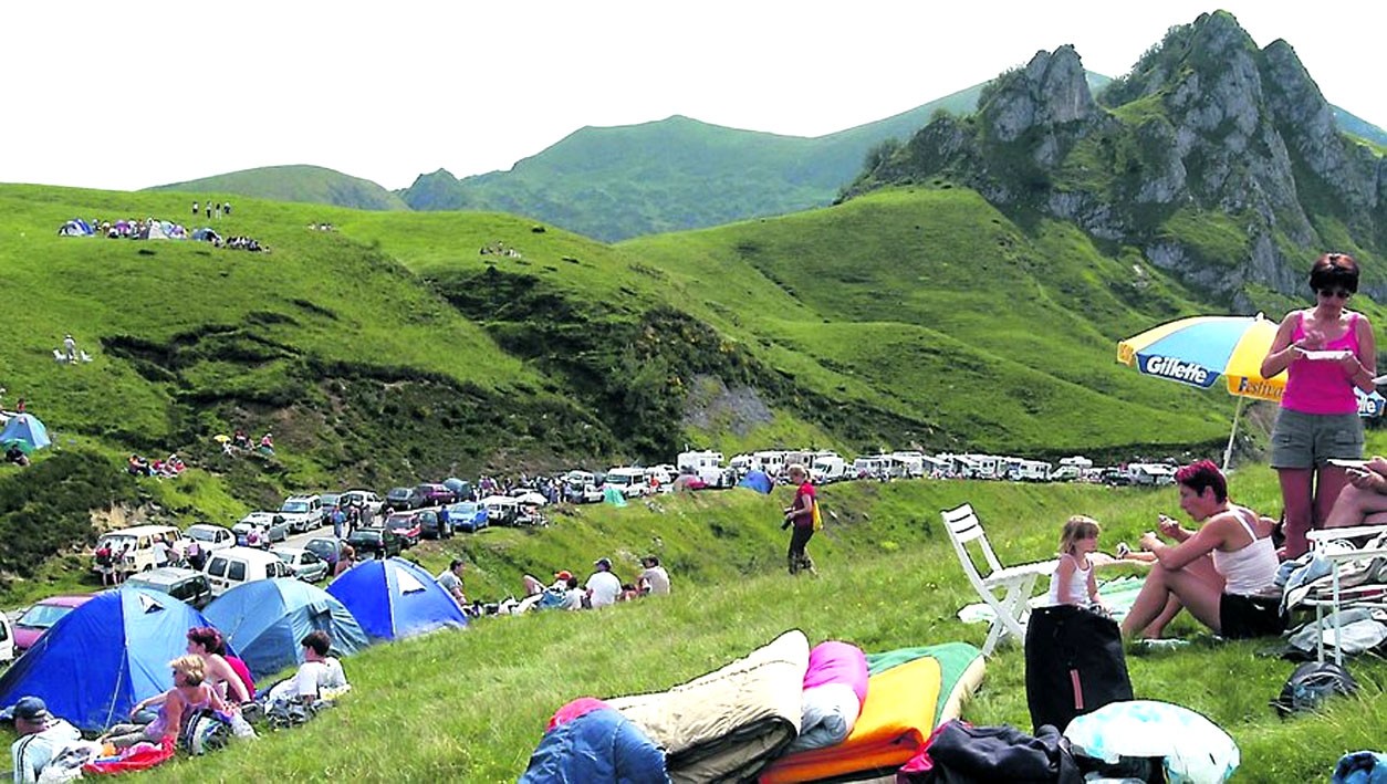 Dans l'attente des coureurs