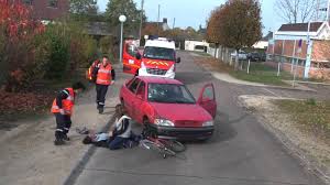 Accident de la route intervention des pompiers