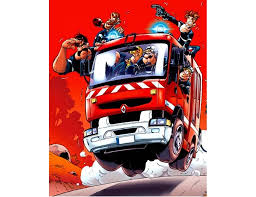 Départ du camion des pompiers