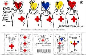 Un carnet de timbres Croix Rouge