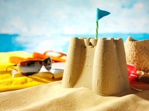 Château de sable avec l'été