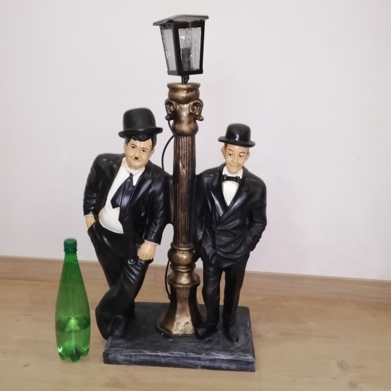 Laurel et Hardy lampe décors en résine
