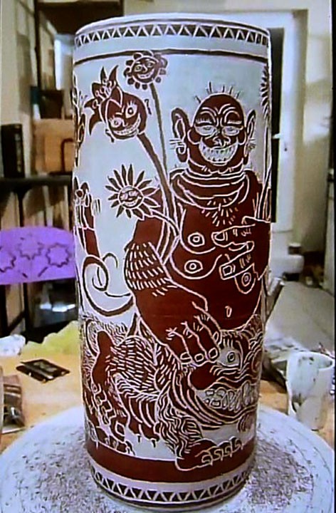 Pot décoré