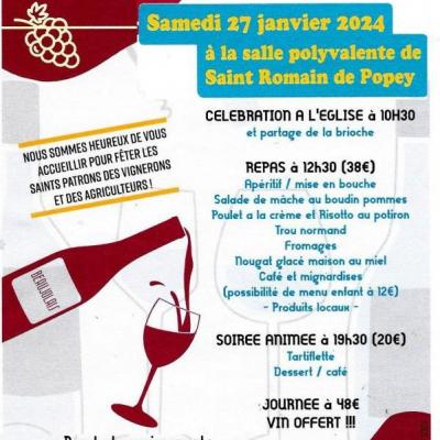 Fête St Vincent St Blaise 2026