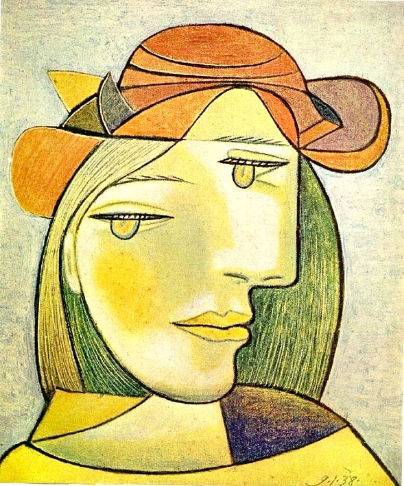 Tableau Picasso double face profil 