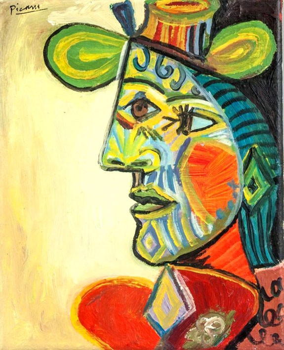 Tableau Picasso double face profil
