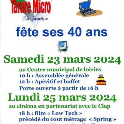 TARARA MICRO Anniversaire 40 ans