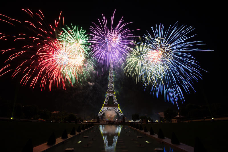 Feux d'artifice du 14 juillet à Paris