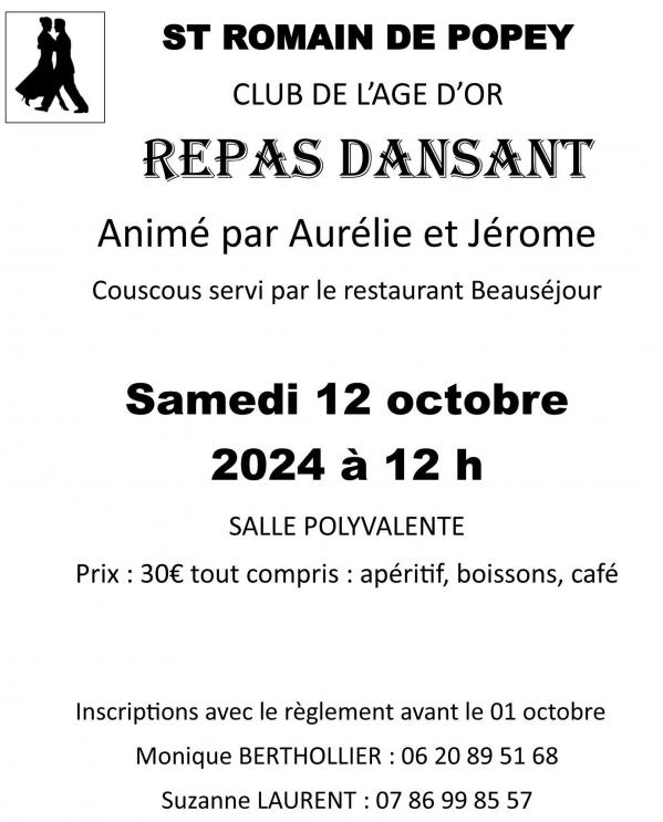 Affiche repas dansant 2024