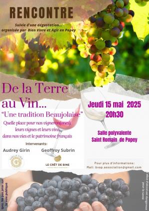 Conf 2025 de la terre au vin